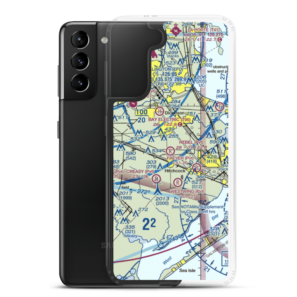 Rebel Field (TX66) VFR Sectional Samsung Case Samsung Galaxy S21 Plus model shown