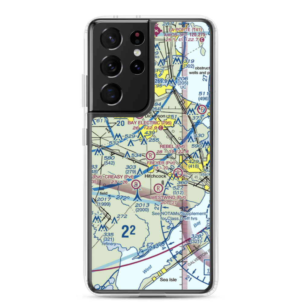 Rebel Field (TX66) VFR Sectional Samsung Case Samsung Galaxy S21 Ultra model shown