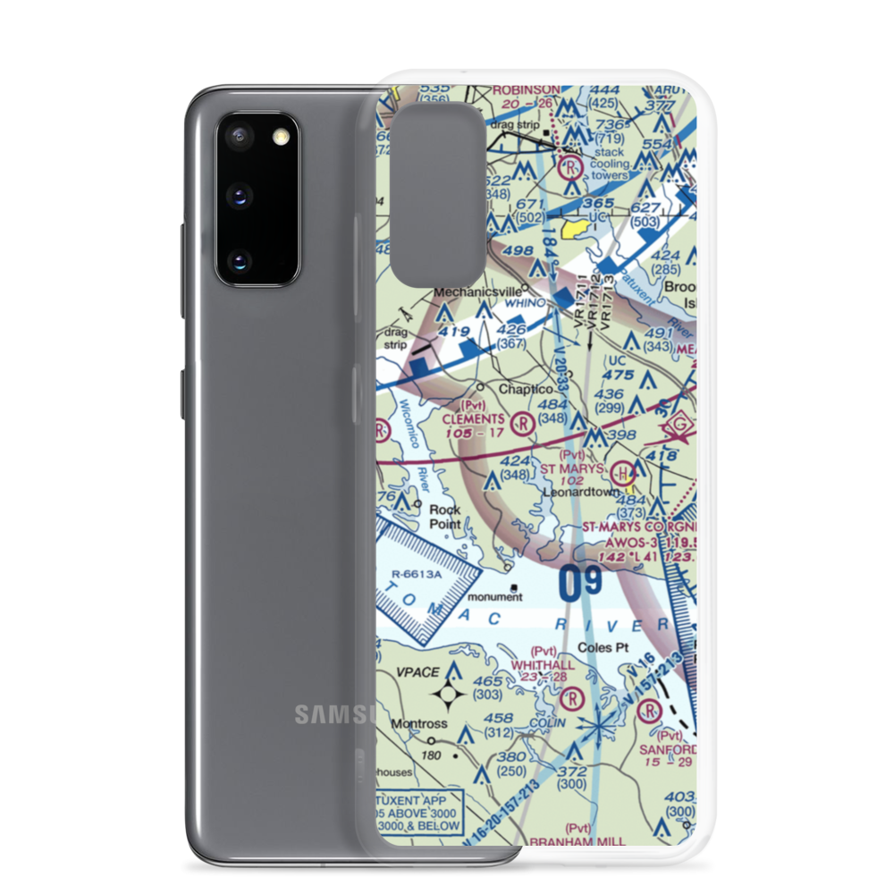 Recompense Farm Airport (2MD1) VFR Sectional Samsung Case Samsung Galaxy S20 model shown