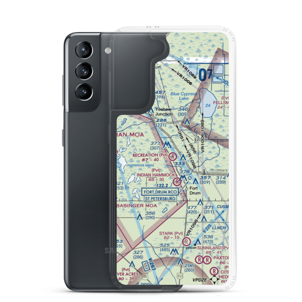 Recreation Corporation Airport (33FA) VFR Sectional Samsung Case Samsung Galaxy S21 model shown