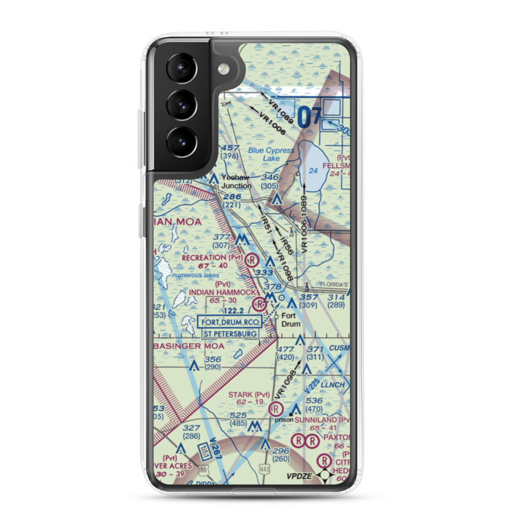 Recreation Corporation Airport (33FA) VFR Sectional Samsung Case Samsung Galaxy S21 Plus model shown