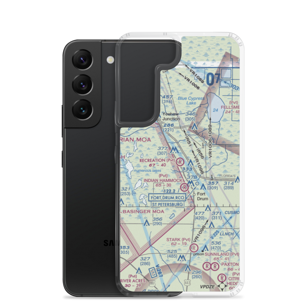 Recreation Corporation Airport (33FA) VFR Sectional Samsung Case Samsung Galaxy S22 model shown