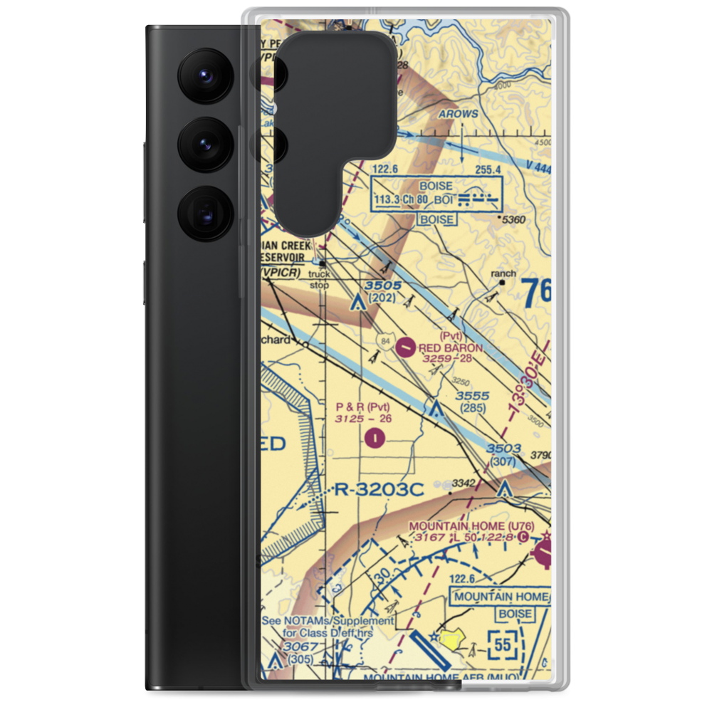 Red Baron Airpark (1ID4) VFR Sectional Samsung Case Samsung Galaxy S22 Ultra model shown