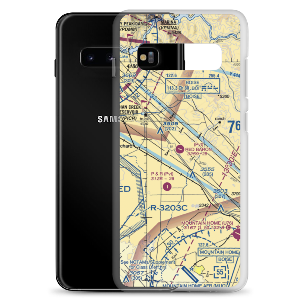 Red Baron Airpark (1ID4) VFR Sectional Samsung Case Samsung Galaxy S10+ model shown