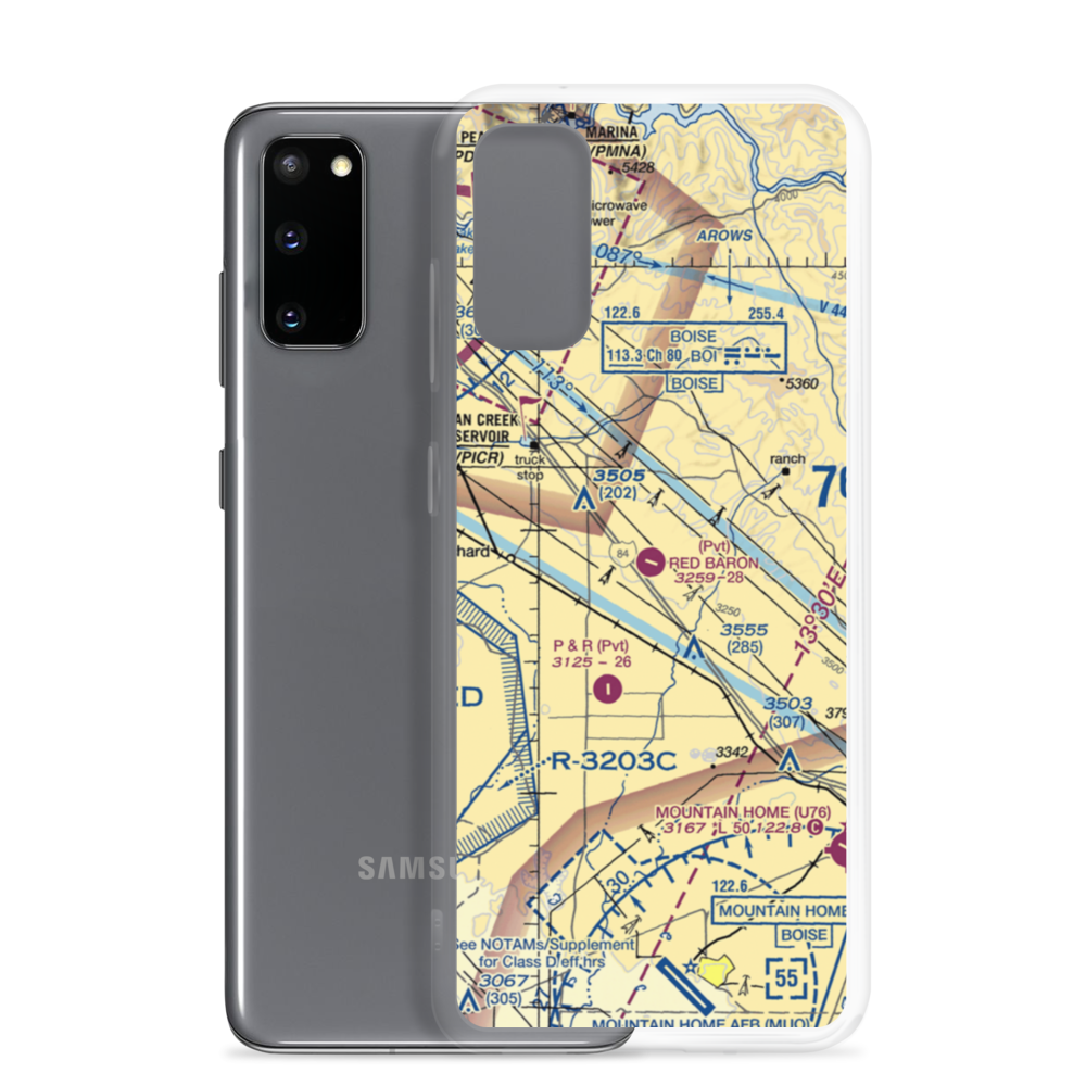 Red Baron Airpark (1ID4) VFR Sectional Samsung Case Samsung Galaxy S20 model shown