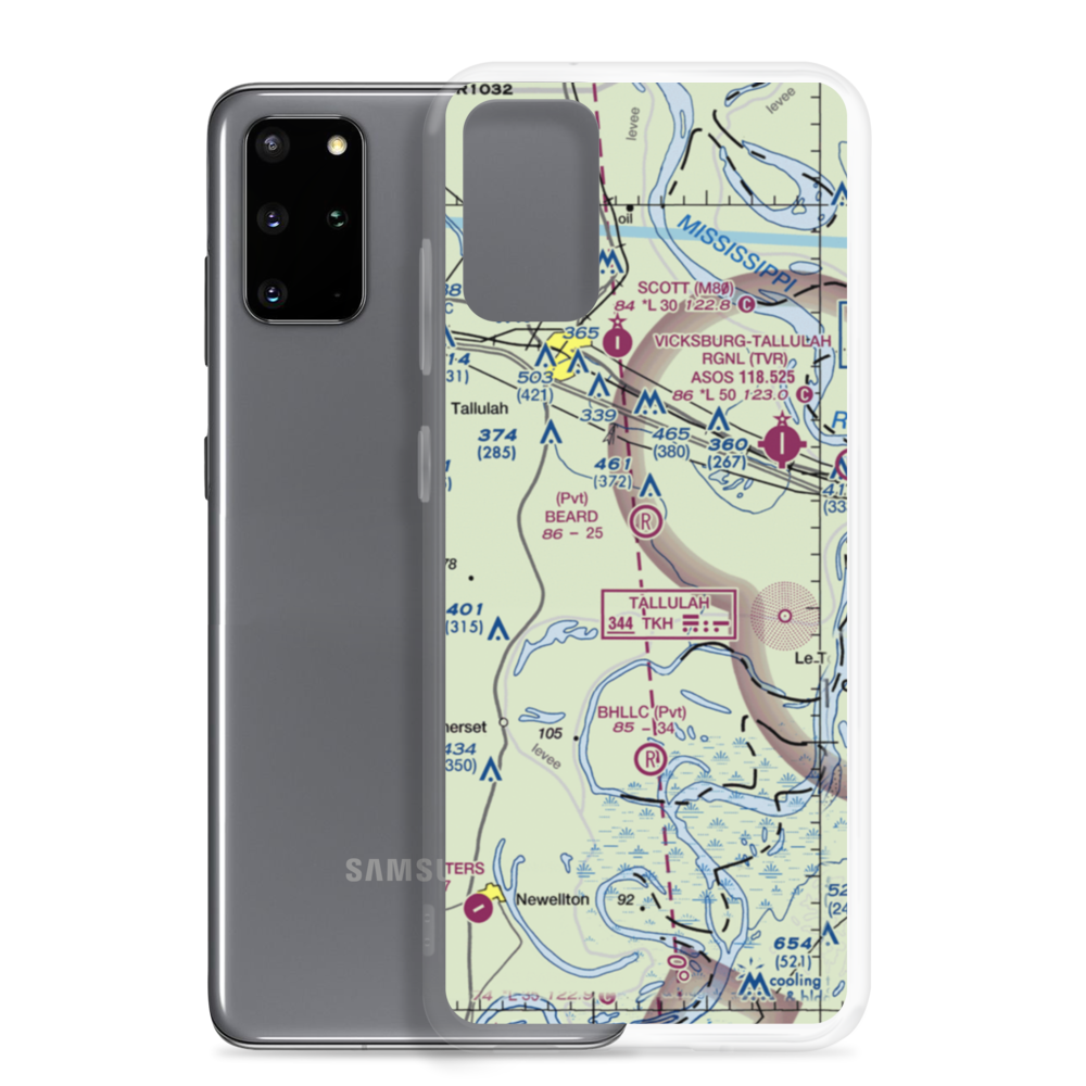 Red Beard Dusting Service Airport (9LS5) VFR Sectional Samsung Case Samsung Galaxy S20 Plus model shown