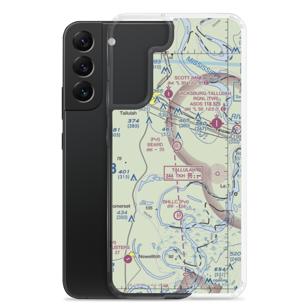 Red Beard Dusting Service Airport (9LS5) VFR Sectional Samsung Case Samsung Galaxy S22 Plus model shown