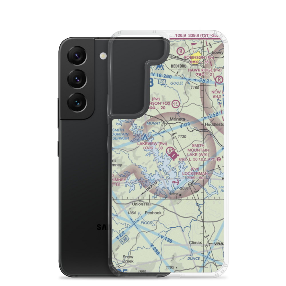 Red Birds Airyard Airport (2VA0) VFR Sectional Samsung Case Samsung Galaxy S22 model shown