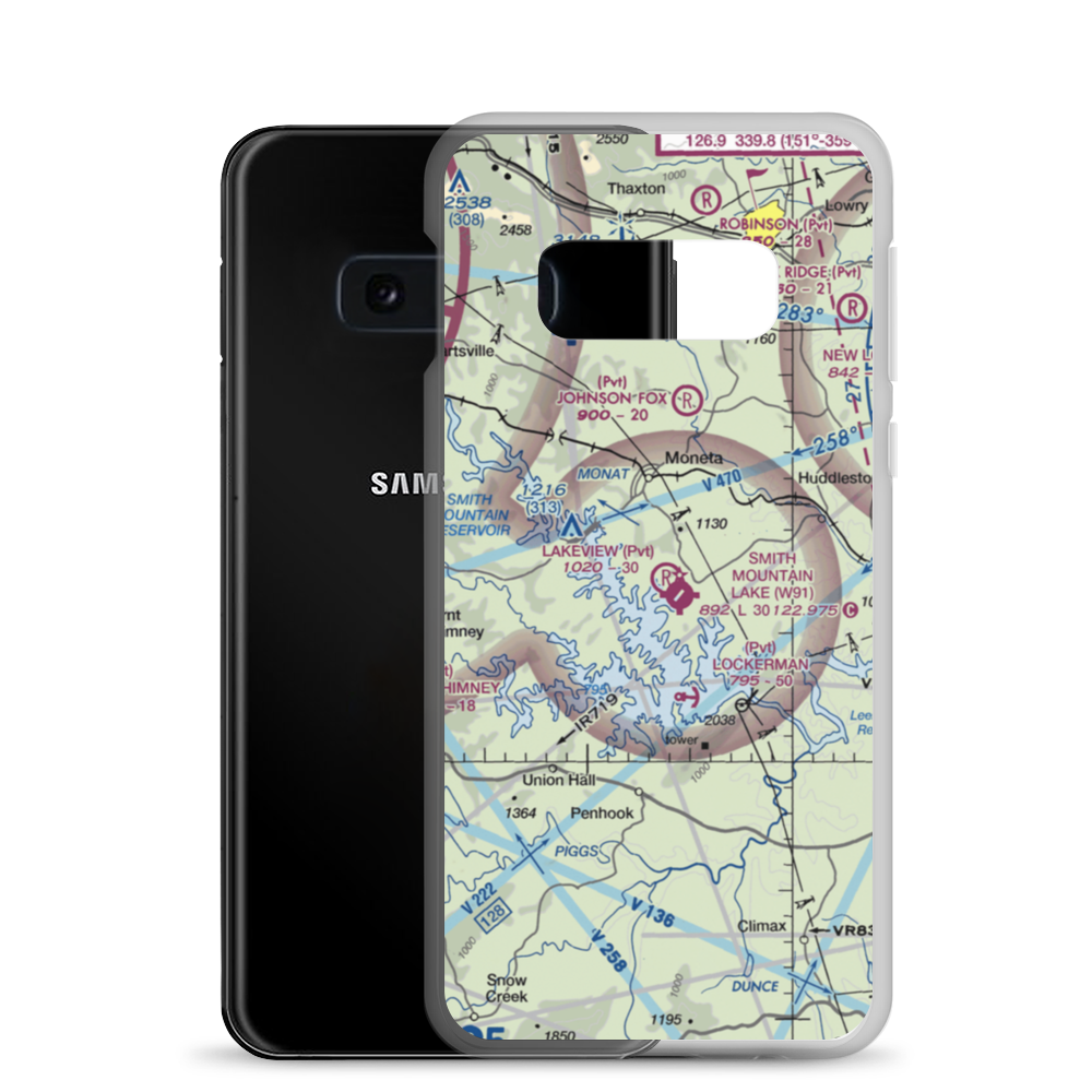 Red Birds Airyard Airport (2VA0) VFR Sectional Samsung Case Samsung Galaxy S10e model shown