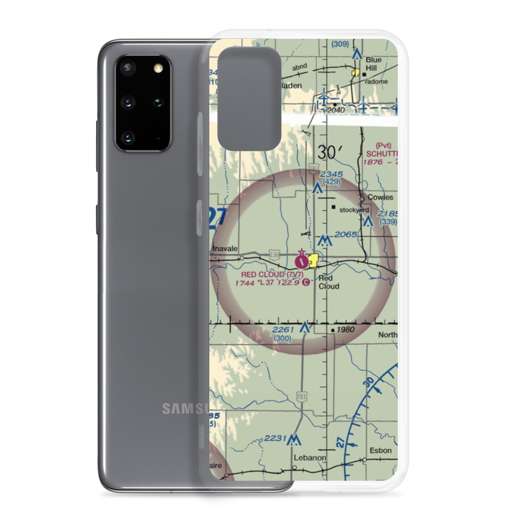 Red Cloud Municipal Airport (7V7) VFR Sectional Samsung Case Samsung Galaxy S20 Plus model shown