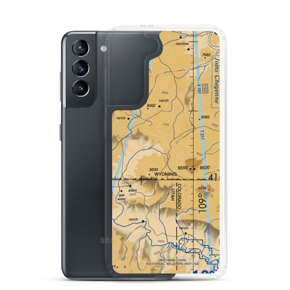 Red Creek Ranch Airport (WY41) VFR Sectional Samsung Case Samsung Galaxy S21 model shown