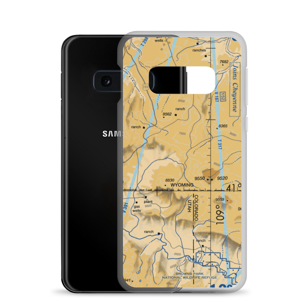 Red Creek Ranch Airport (WY41) VFR Sectional Samsung Case Samsung Galaxy S10e model shown