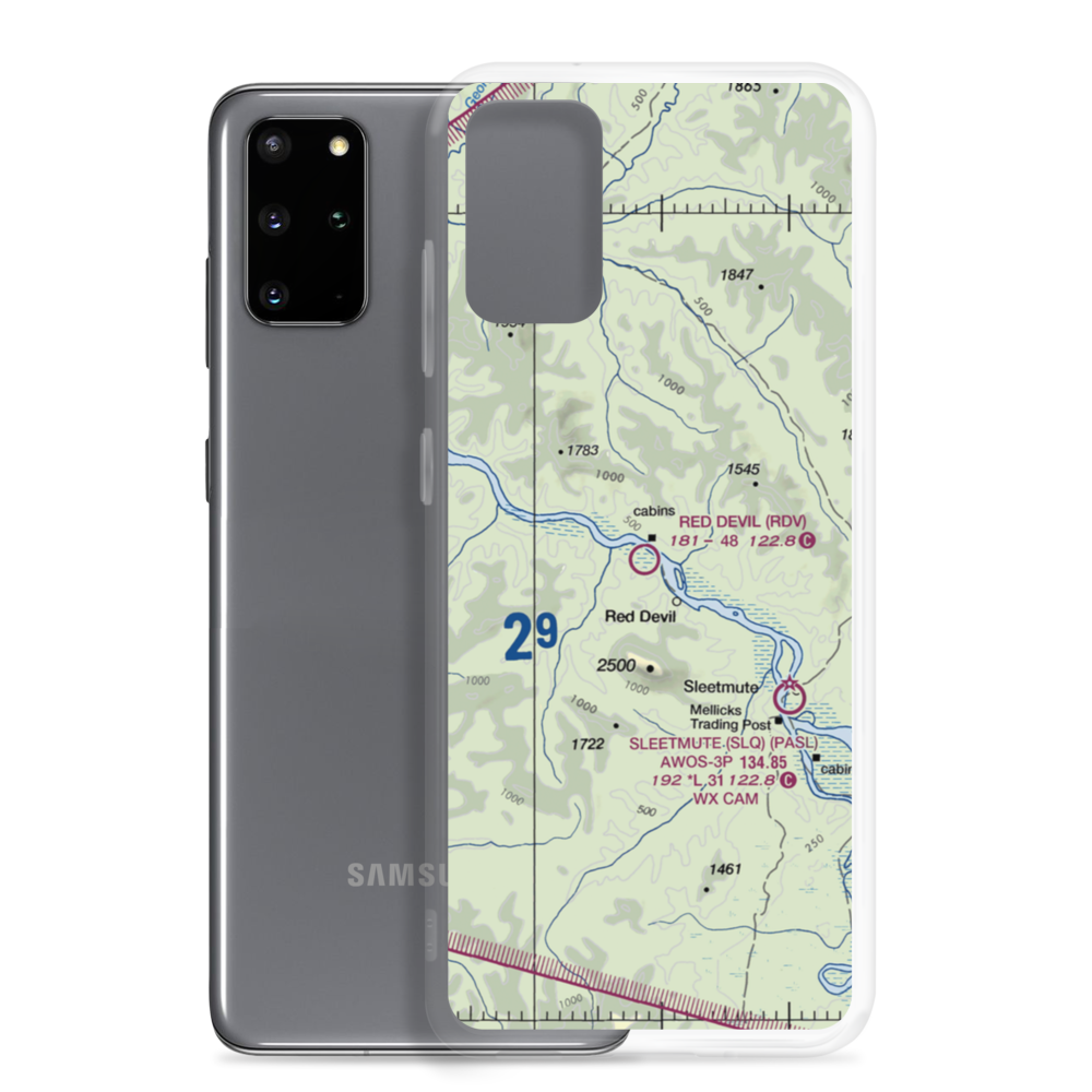 Red Devil Airport (RDV) VFR Sectional Samsung Case Samsung Galaxy S20 Plus model shown