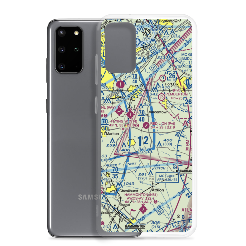 Red Lion Airport (JY73) VFR Sectional Samsung Case Samsung Galaxy S20 Plus model shown