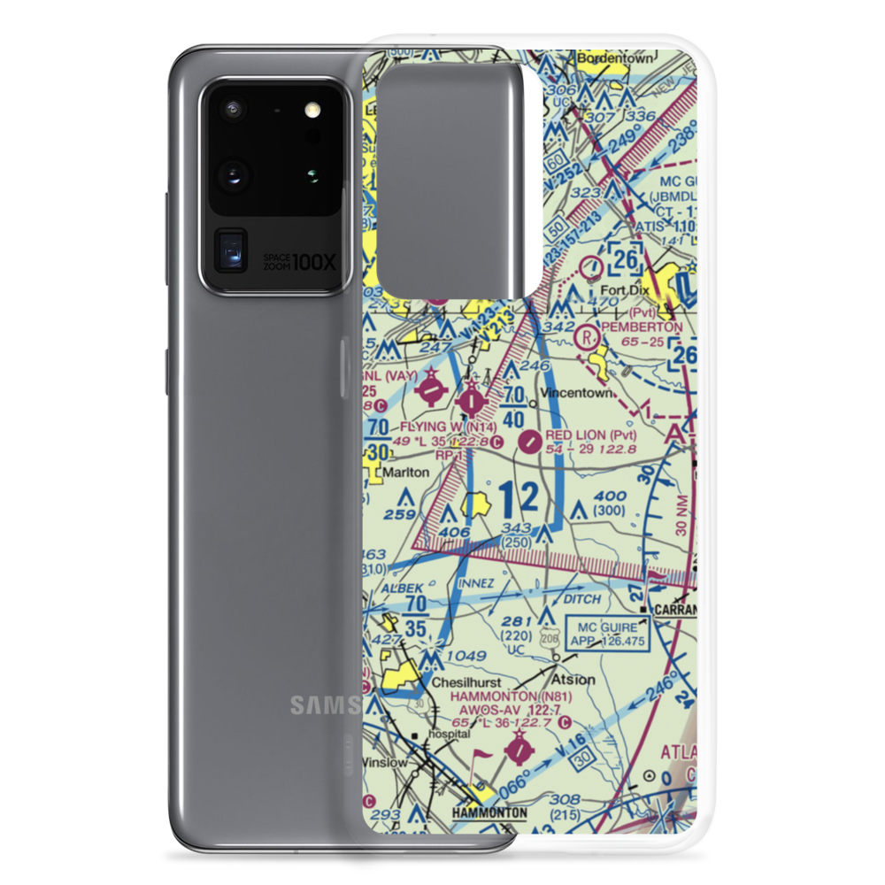 Red Lion Airport (JY73) VFR Sectional Samsung Case Samsung Galaxy S20 Ultra model shown