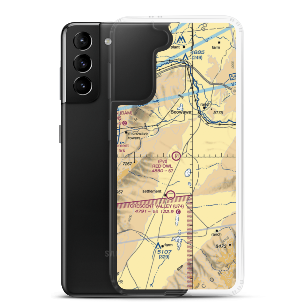 Red Owl Ranch Airport (NV89) VFR Sectional Samsung Case Samsung Galaxy S21 Plus model shown