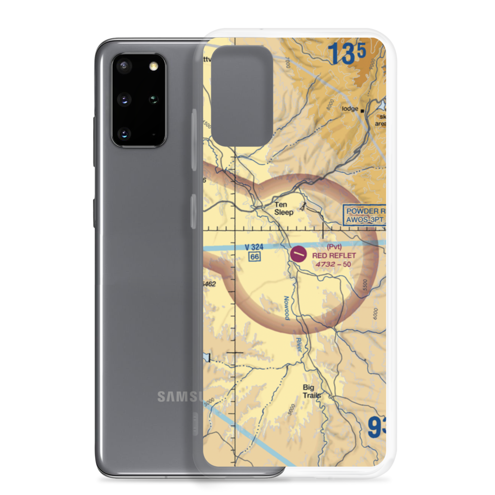 Red Reflet Ranch Airport (WY00) VFR Sectional Samsung Case Samsung Galaxy S20 Plus model shown