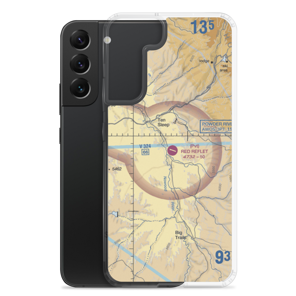Red Reflet Ranch Airport (WY00) VFR Sectional Samsung Case Samsung Galaxy S22 Plus model shown