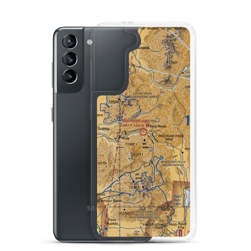 Red River Heliport (N02) VFR Sectional Samsung Case Samsung Galaxy S21 model shown