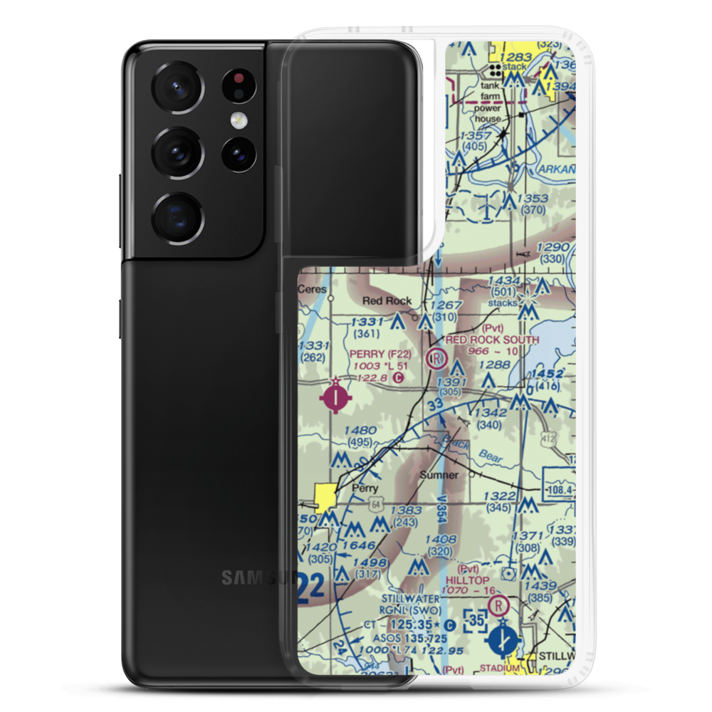 Red Rock South Airport (OL12) VFR Sectional Samsung Case Samsung Galaxy S21 Ultra model shown