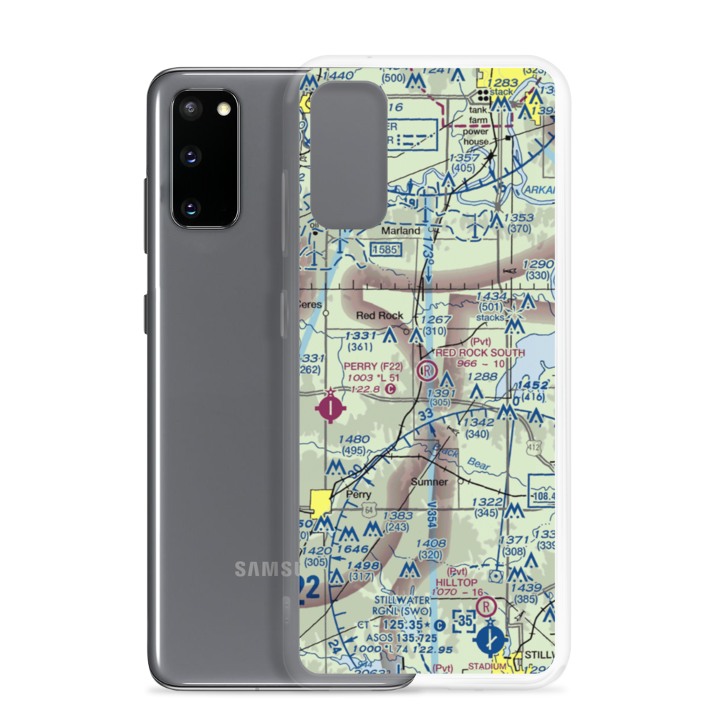 Red Rock South Airport (OL12) VFR Sectional Samsung Case Samsung Galaxy S20 model shown