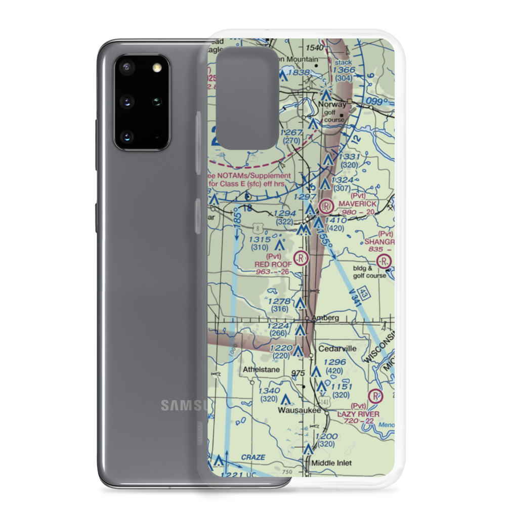 Red Roof Airport (WN11) VFR Sectional Samsung Case Samsung Galaxy S20 Plus model shown