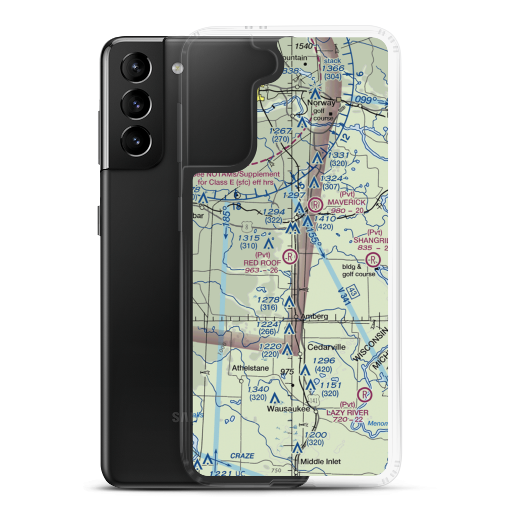 Red Roof Airport (WN11) VFR Sectional Samsung Case Samsung Galaxy S21 Plus model shown