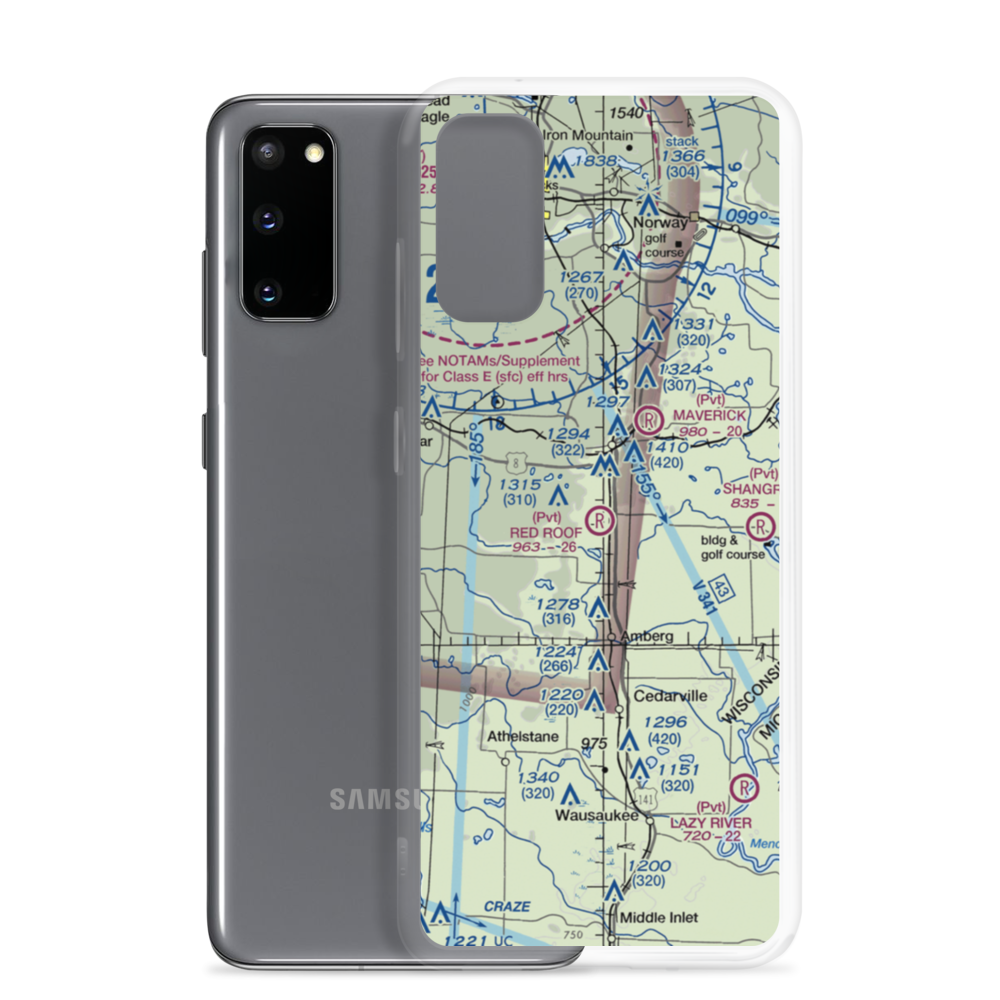 Red Roof Airport (WN11) VFR Sectional Samsung Case Samsung Galaxy S20 model shown