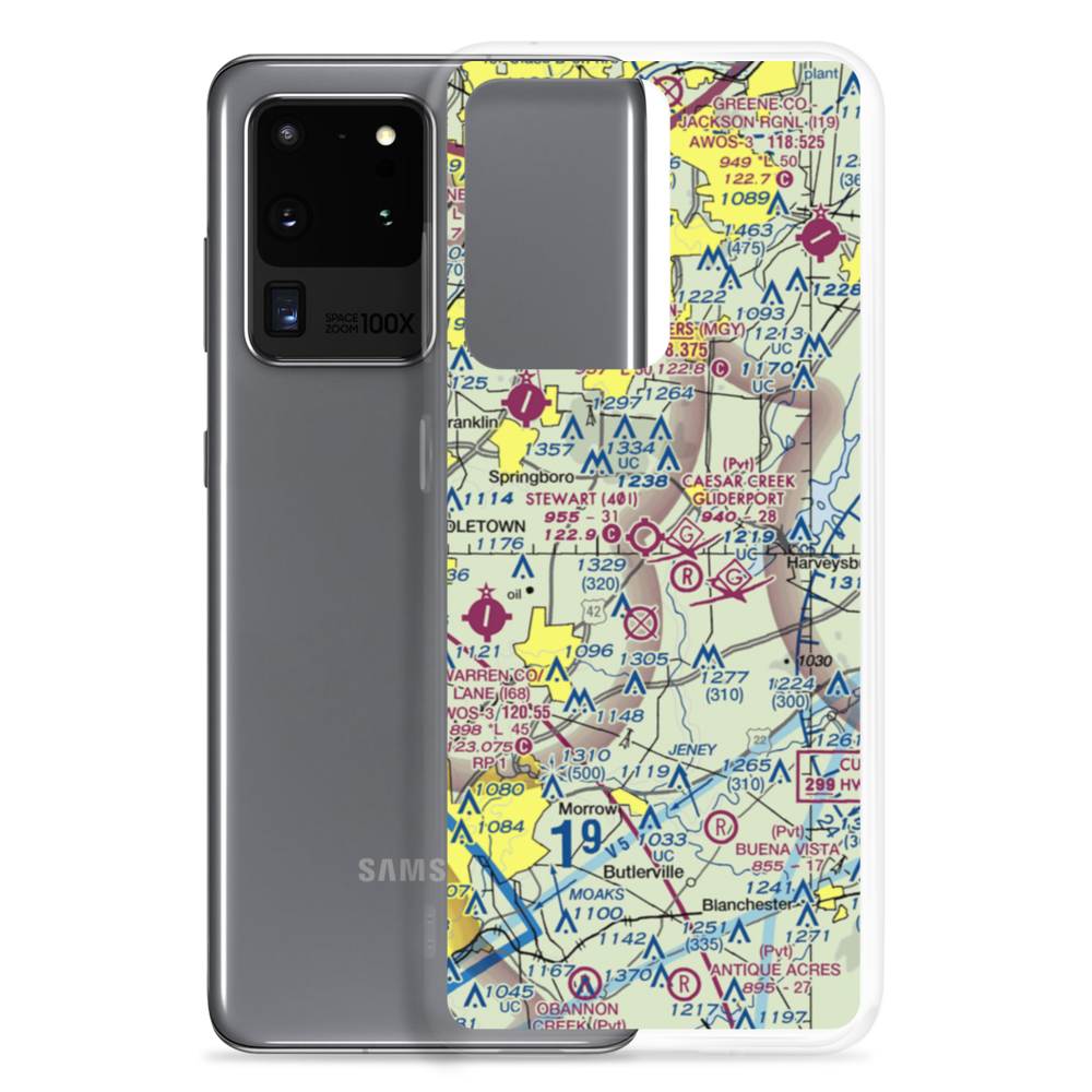 Red Stewart Airfield (40I) VFR Sectional Samsung Case Samsung Galaxy S20 Ultra model shown