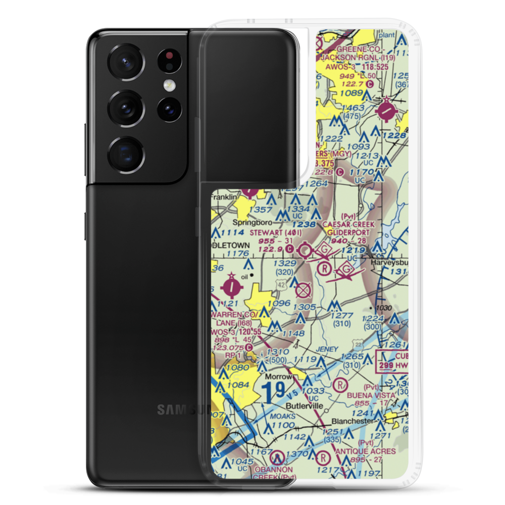 Red Stewart Airfield (40I) VFR Sectional Samsung Case Samsung Galaxy S21 Ultra model shown