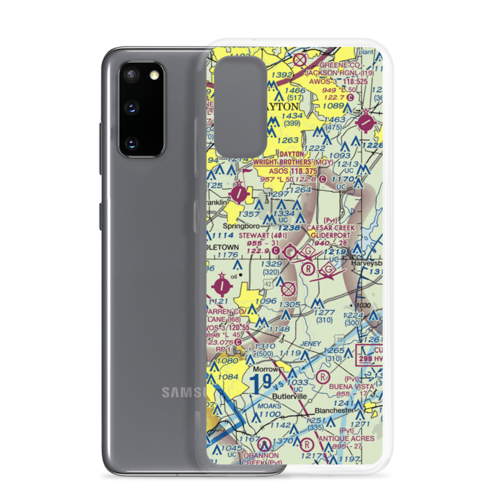 Red Stewart Airfield (40I) VFR Sectional Samsung Case Samsung Galaxy S20 model shown