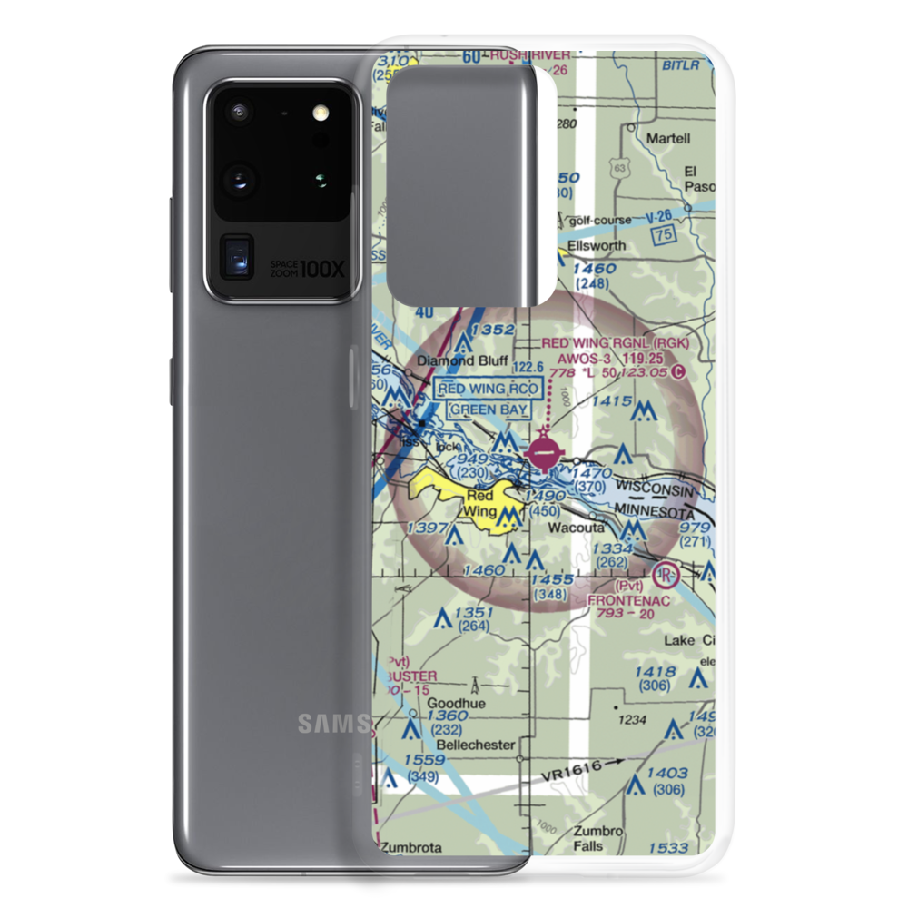 Red Wing Regional Airport (RGK) VFR Sectional Samsung Case Samsung Galaxy S20 Ultra model shown
