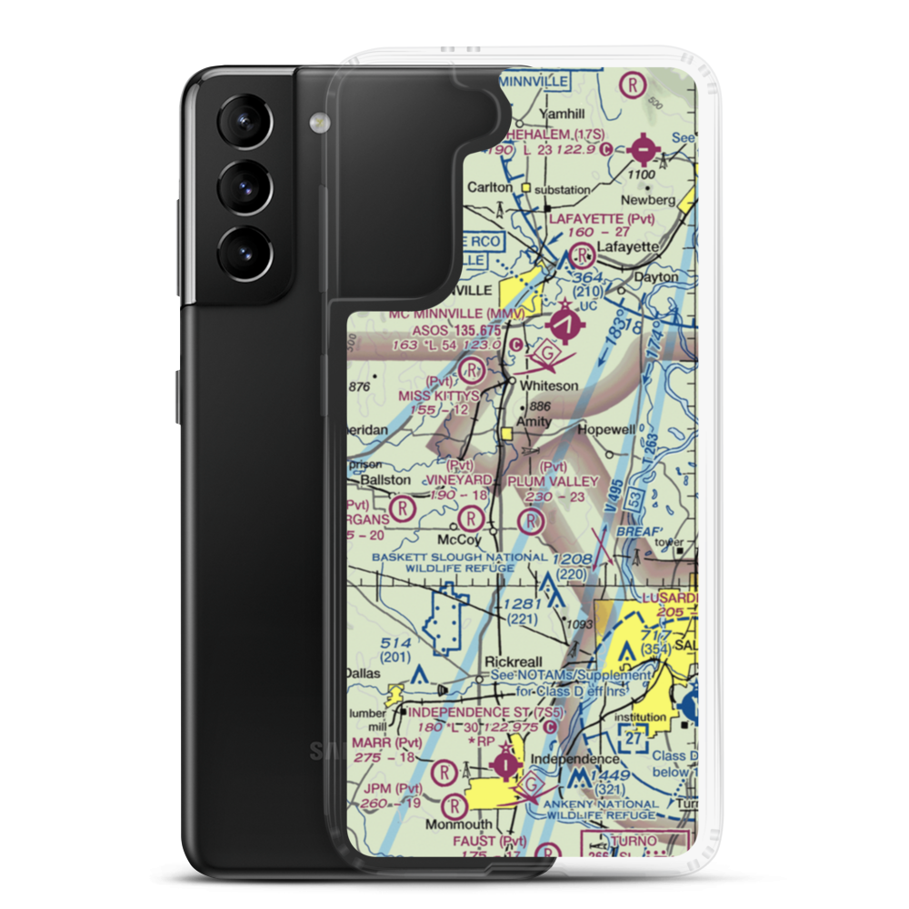 Red's Field (18OR) VFR Sectional Samsung Case Samsung Galaxy S21 Plus model shown