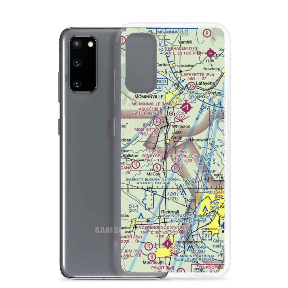 Red's Field (18OR) VFR Sectional Samsung Case Samsung Galaxy S20 model shown