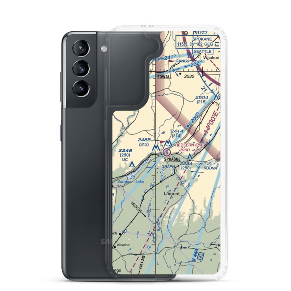 Redfern Aerodrome (WN41) VFR Sectional Samsung Case Samsung Galaxy S21 model shown