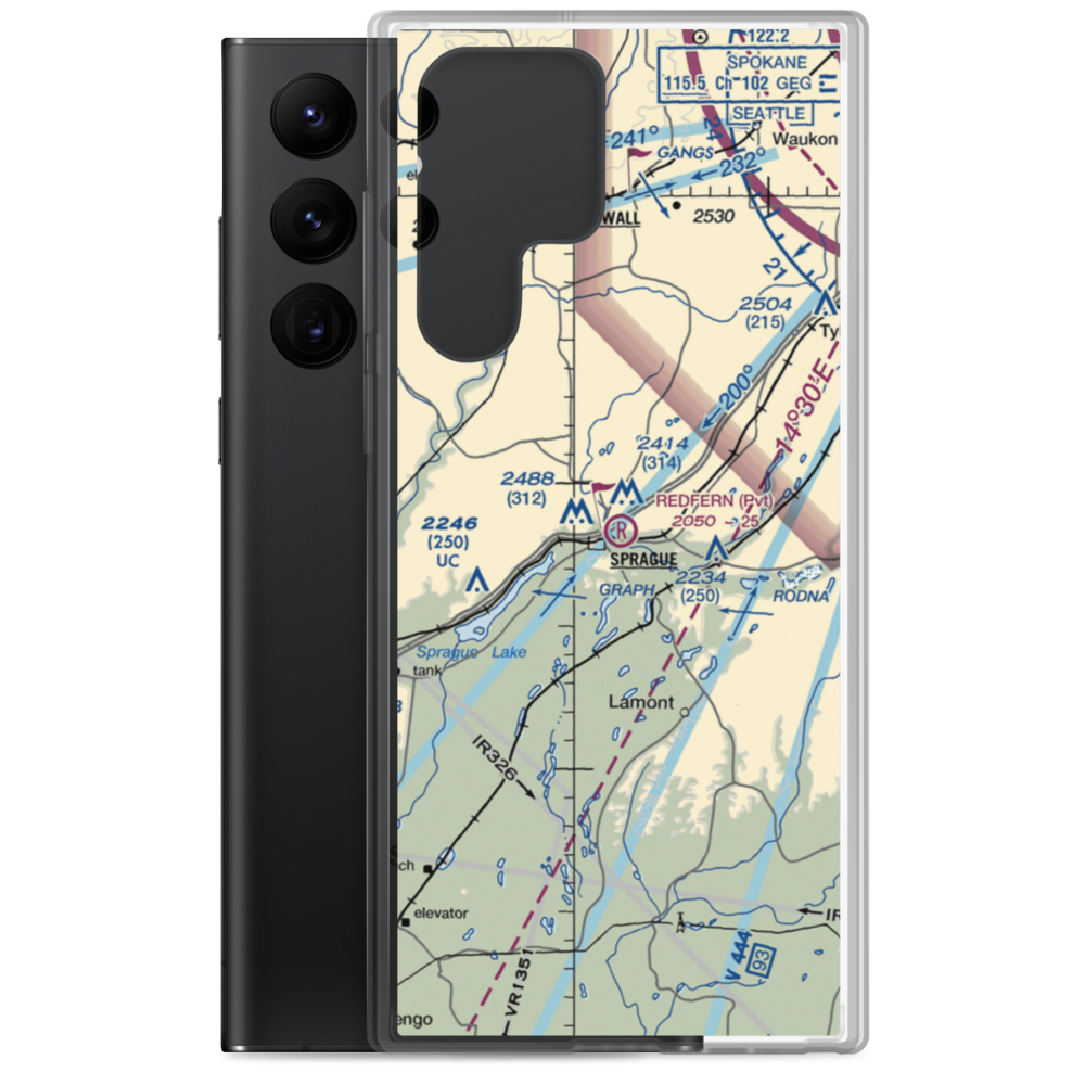 Redfern Aerodrome (WN41) VFR Sectional Samsung Case Samsung Galaxy S22 Ultra model shown