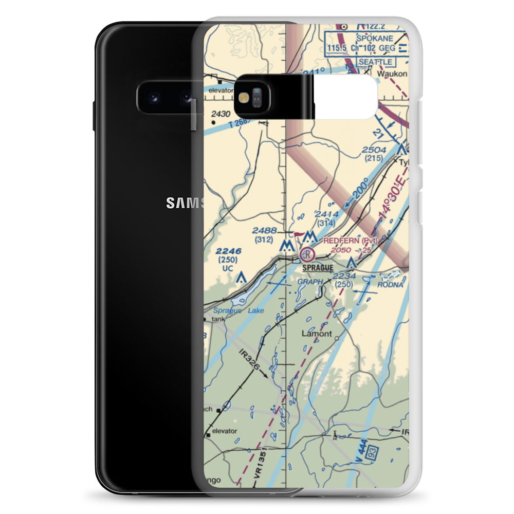 Redfern Aerodrome (WN41) VFR Sectional Samsung Case Samsung Galaxy S10+ model shown
