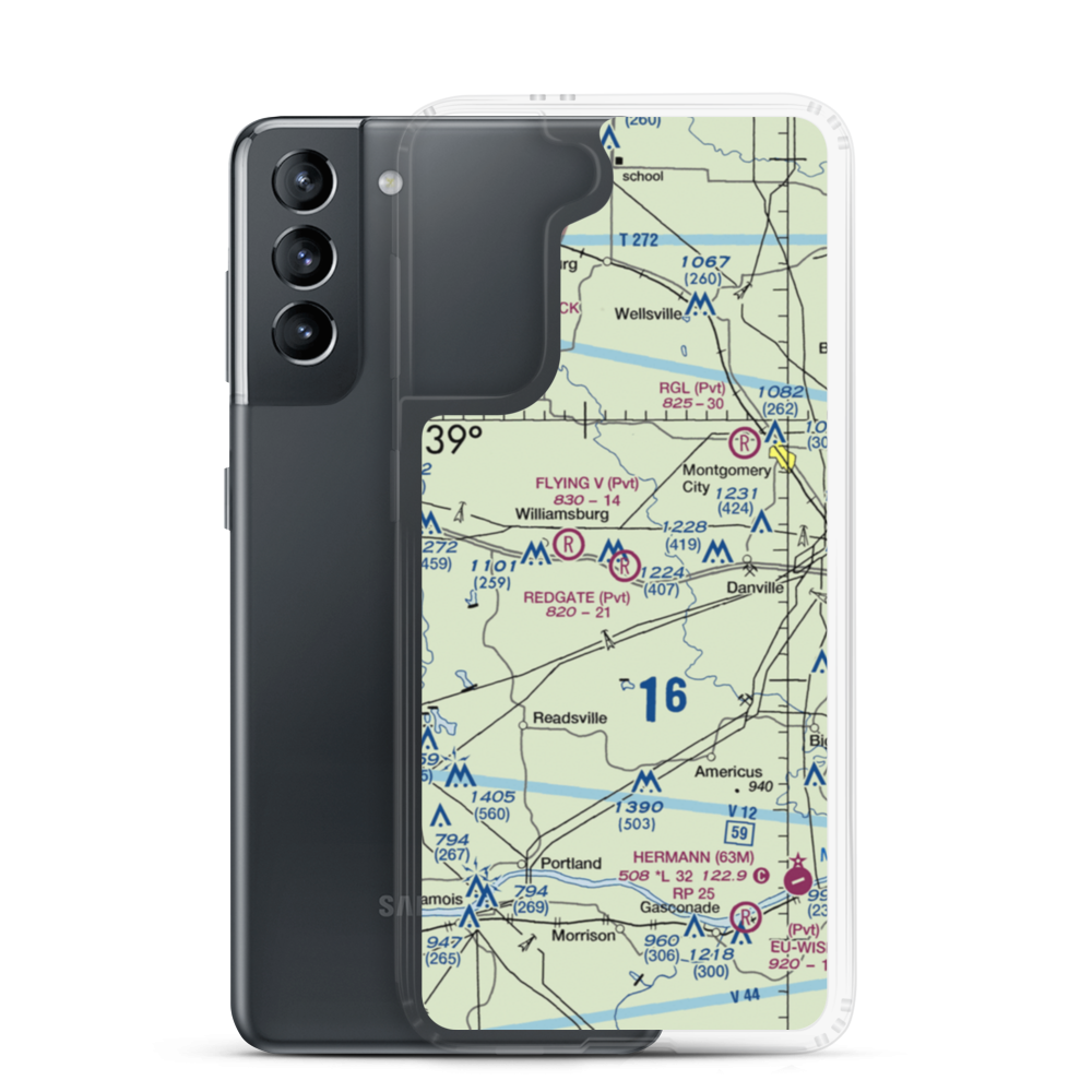 Redgate Ranch Airport (11MO) VFR Sectional Samsung Case Samsung Galaxy S21 model shown