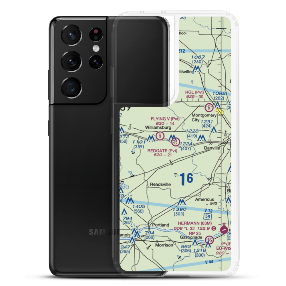 Redgate Ranch Airport (11MO) VFR Sectional Samsung Case Samsung Galaxy S21 Ultra model shown