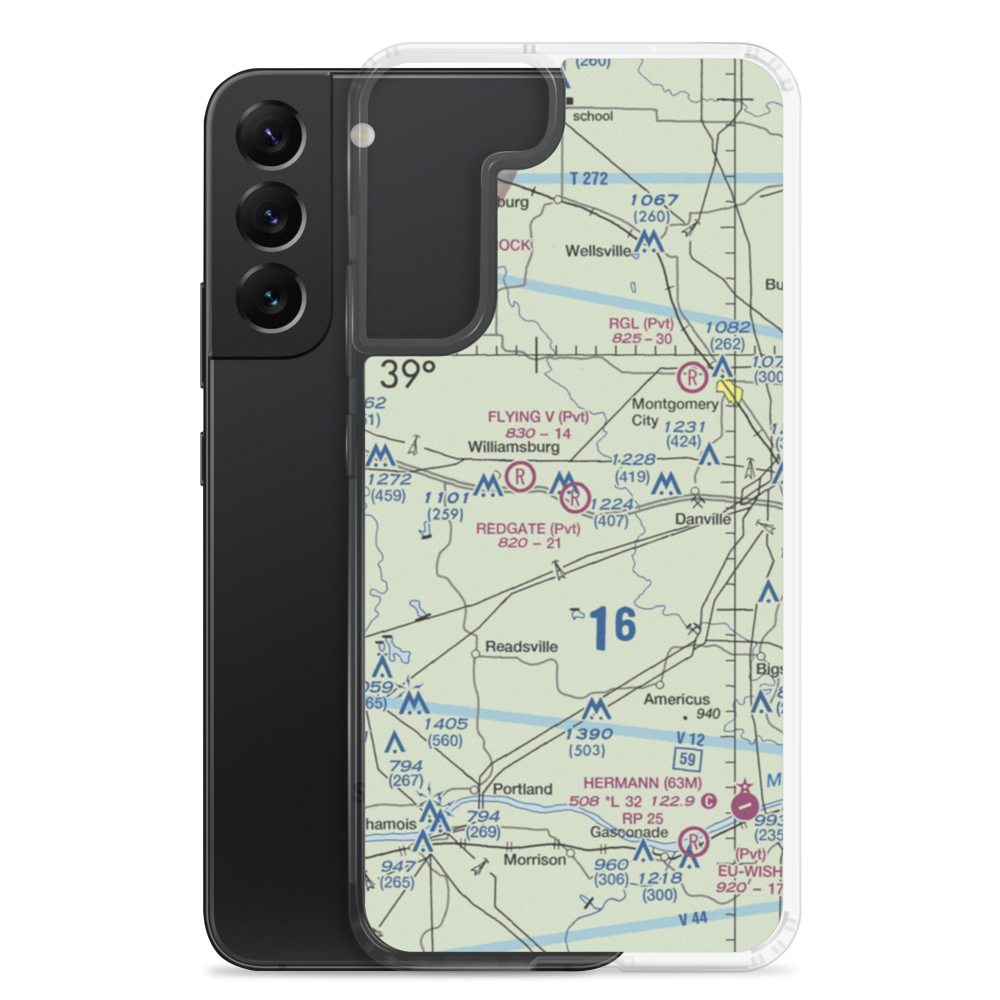 Redgate Ranch Airport (11MO) VFR Sectional Samsung Case Samsung Galaxy S22 Plus model shown