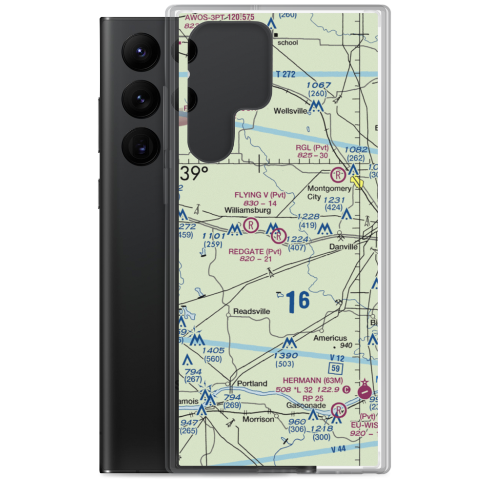 Redgate Ranch Airport (11MO) VFR Sectional Samsung Case Samsung Galaxy S22 Ultra model shown
