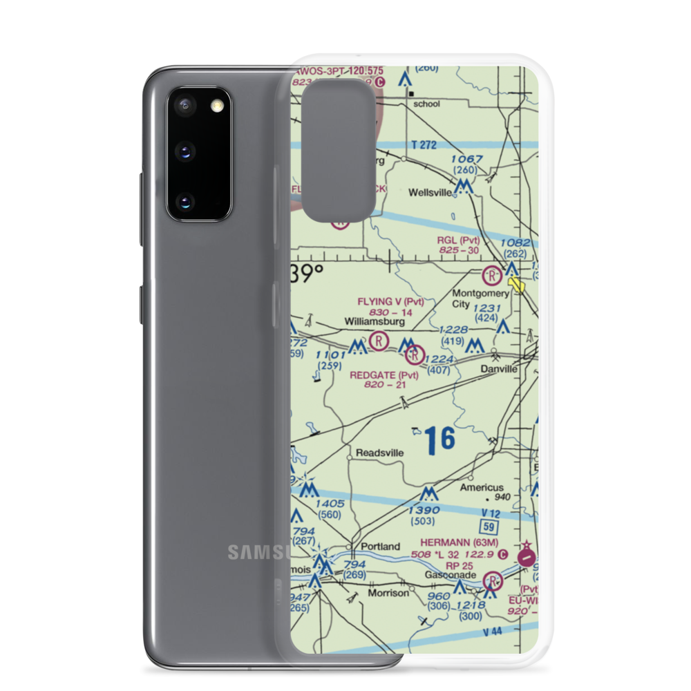Redgate Ranch Airport (11MO) VFR Sectional Samsung Case Samsung Galaxy S20 model shown