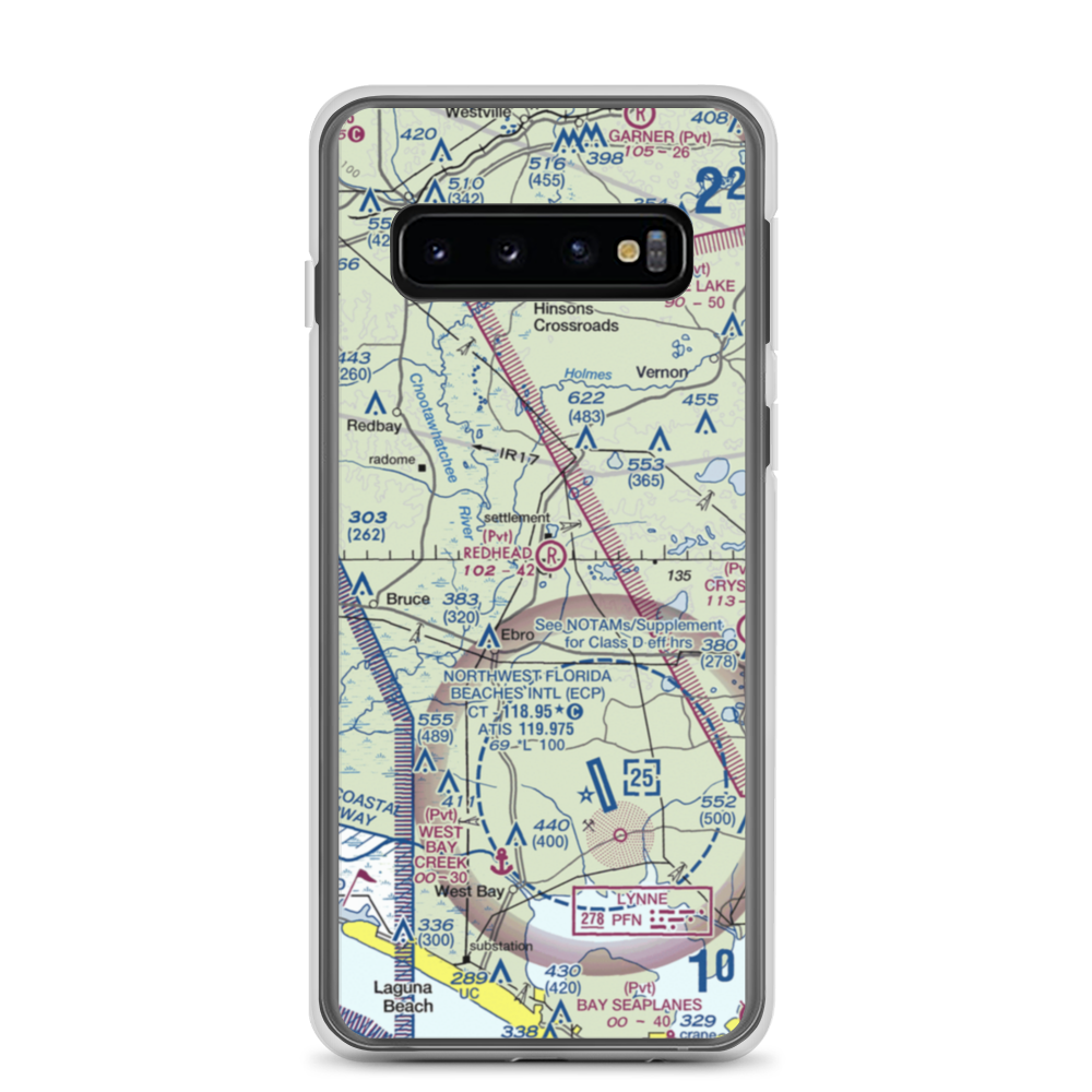 Redhead Airport (FD35) VFR Sectional Samsung Case Samsung Galaxy S10 model shown