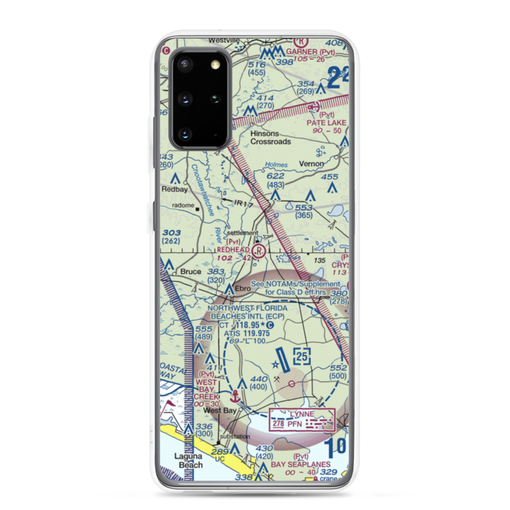 Redhead Airport (FD35) VFR Sectional Samsung Case Samsung Galaxy S20 Plus model shown