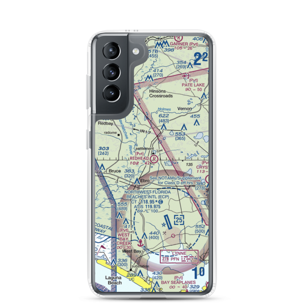 Redhead Airport (FD35) VFR Sectional Samsung Case Samsung Galaxy S21 model shown