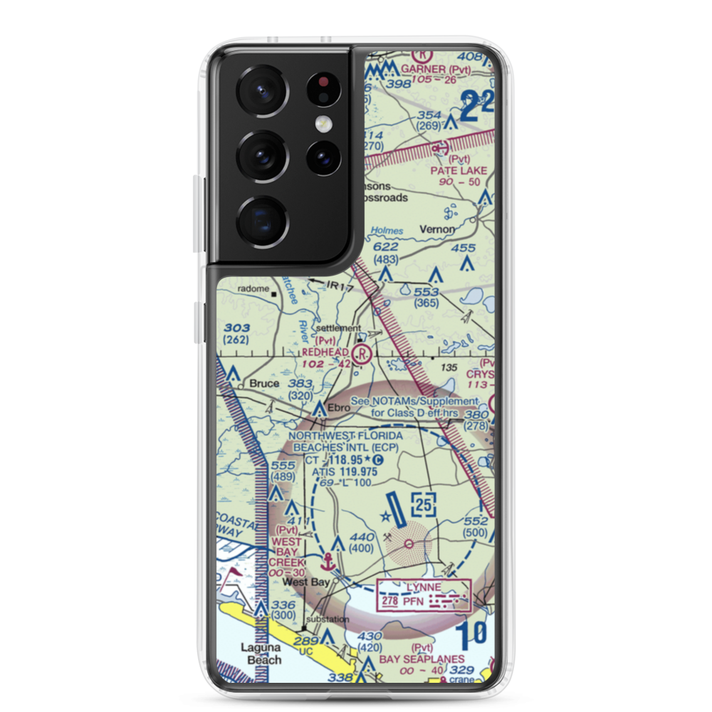 Redhead Airport (FD35) VFR Sectional Samsung Case Samsung Galaxy S21 Ultra model shown