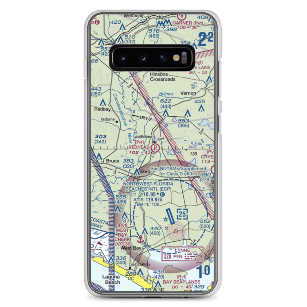 Redhead Airport (FD35) VFR Sectional Samsung Case Samsung Galaxy S10+ model shown