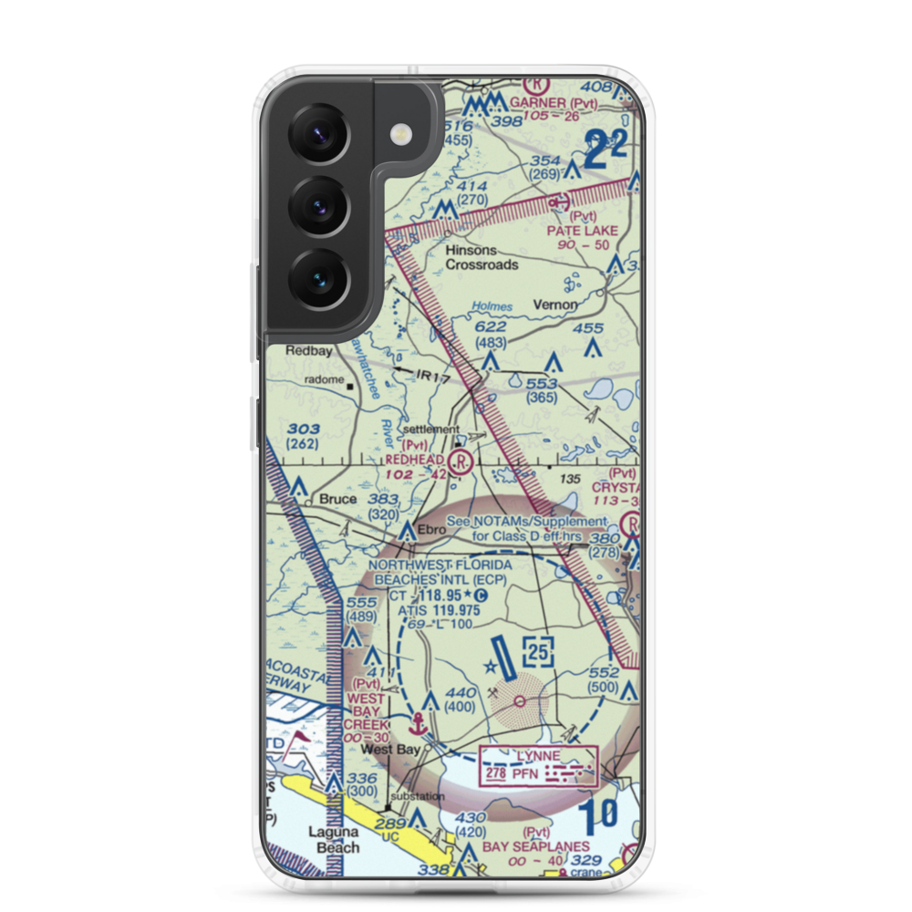 Redhead Airport (FD35) VFR Sectional Samsung Case Samsung Galaxy S22 Plus model shown