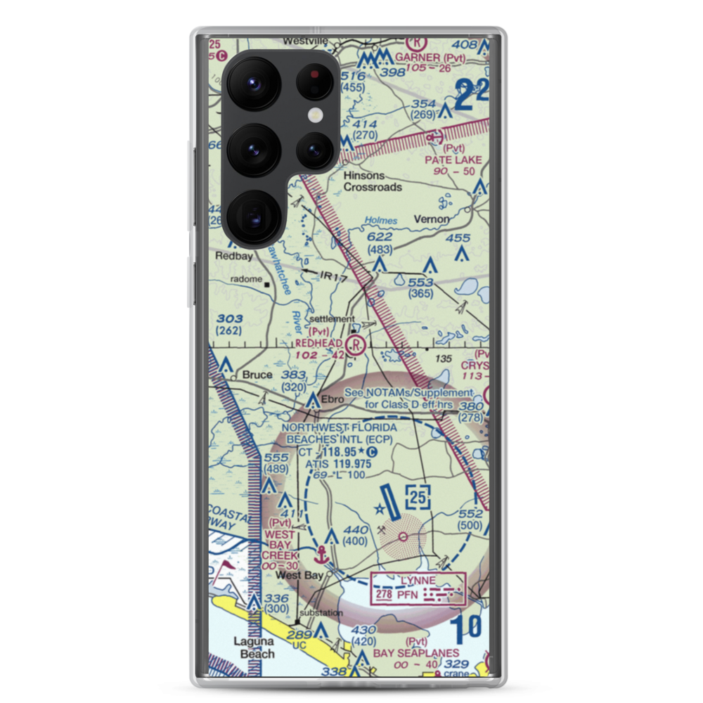 Redhead Airport (FD35) VFR Sectional Samsung Case Samsung Galaxy S22 Ultra model shown