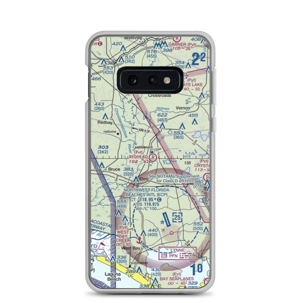 Redhead Airport (FD35) VFR Sectional Samsung Case Samsung Galaxy S10e model shown